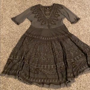 Johnny Was Biya embroidered mesh dress